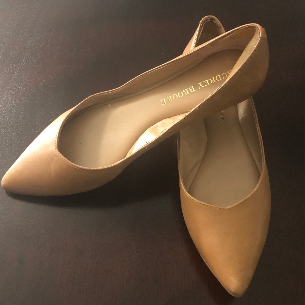 Audrey Brooke | Cognac Leather Brown Flat